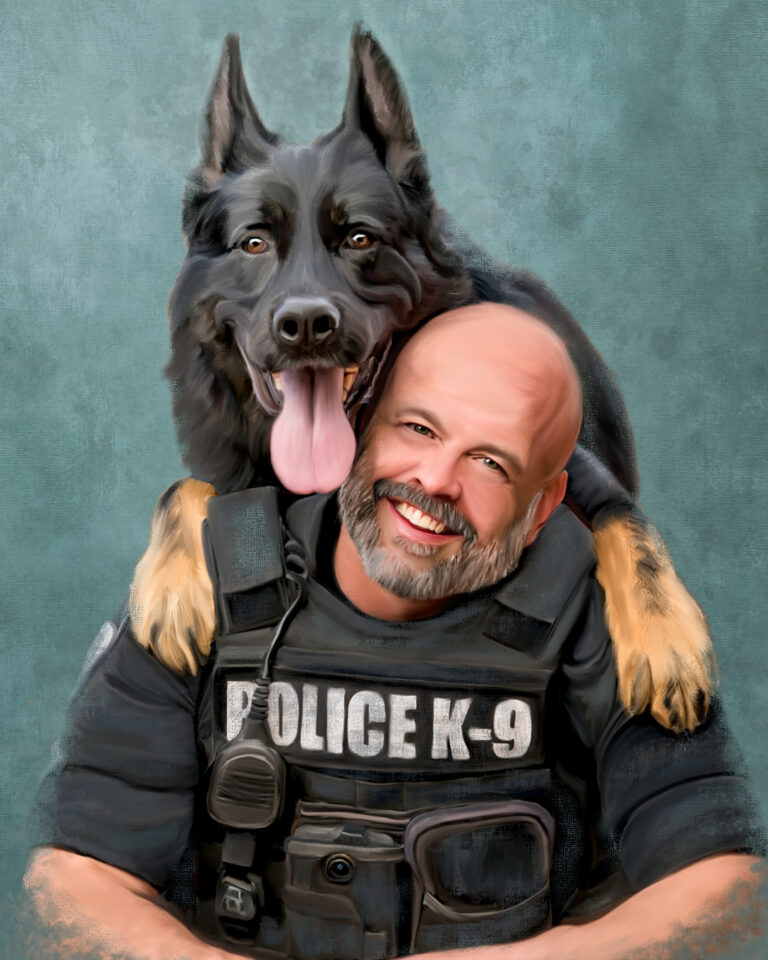 Officer Mark Tappan and K9 Mattis