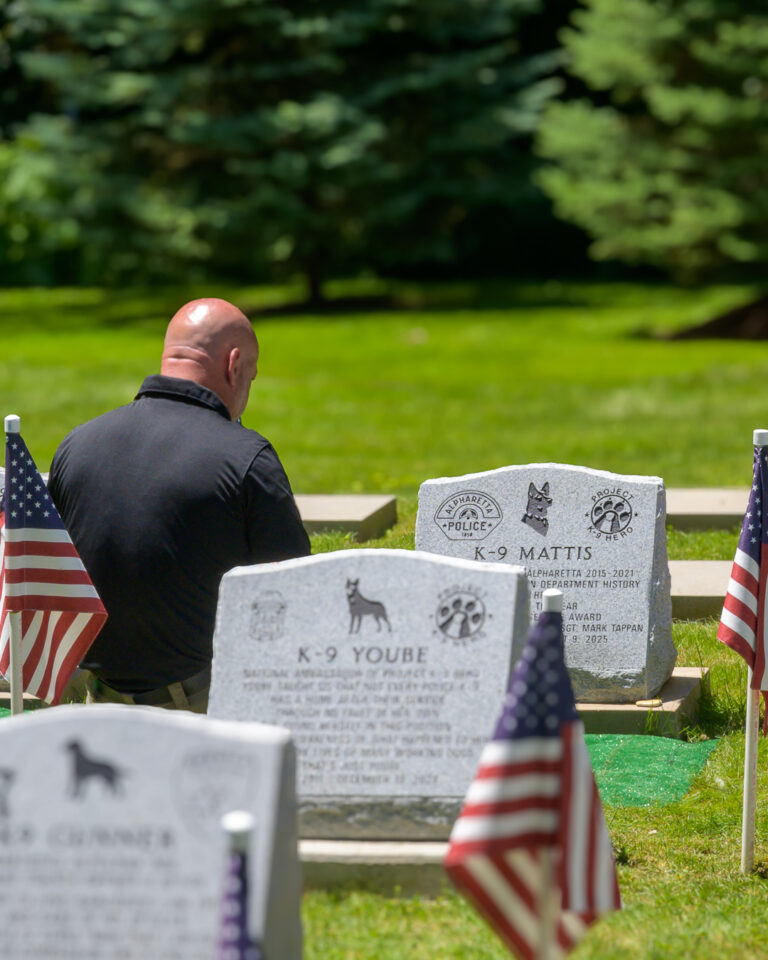 Michigan War Dog Memorial honoring retired working K9s